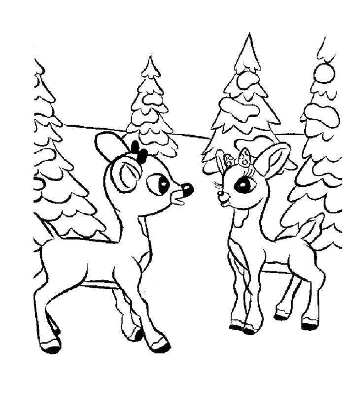 Baby Deer Coloring Page Coloring Home