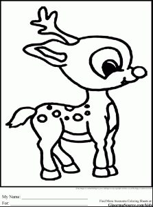 Reindeer Cartoon Coloring Pages at Free printable