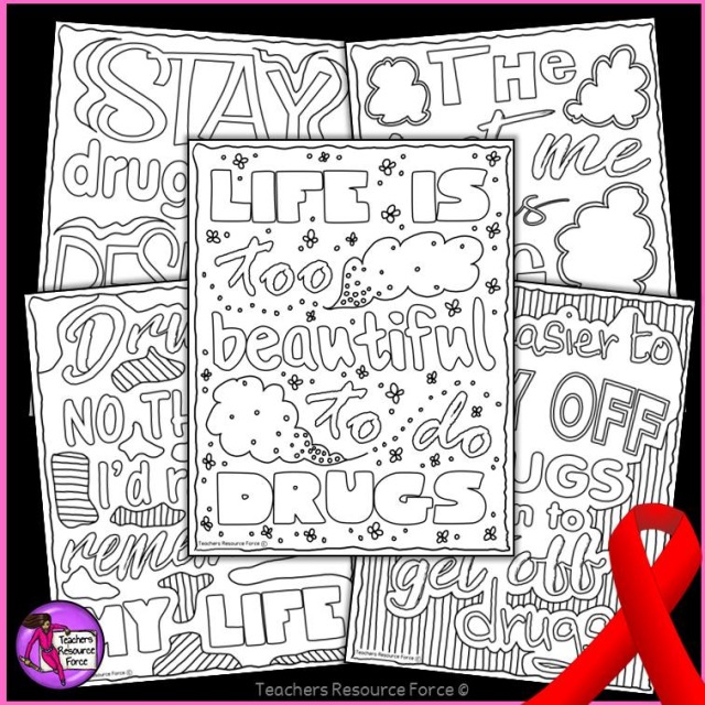 Drug Free Coloring Pages