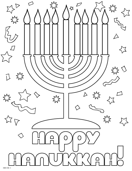 Hanukkah Coloring Pages Free Pdf