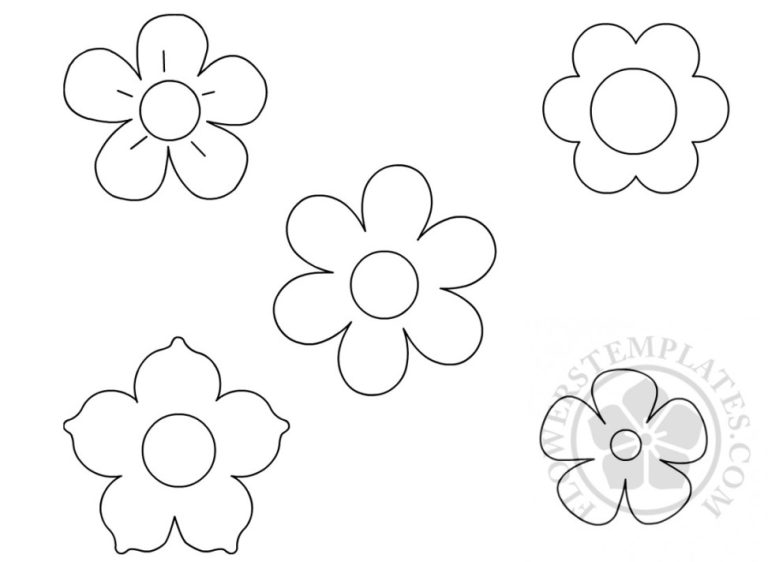 Small Flower Coloring Pages Printable