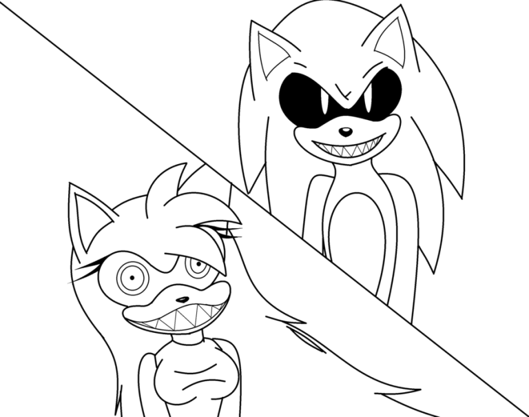 Sonic Exe Coloring Pages