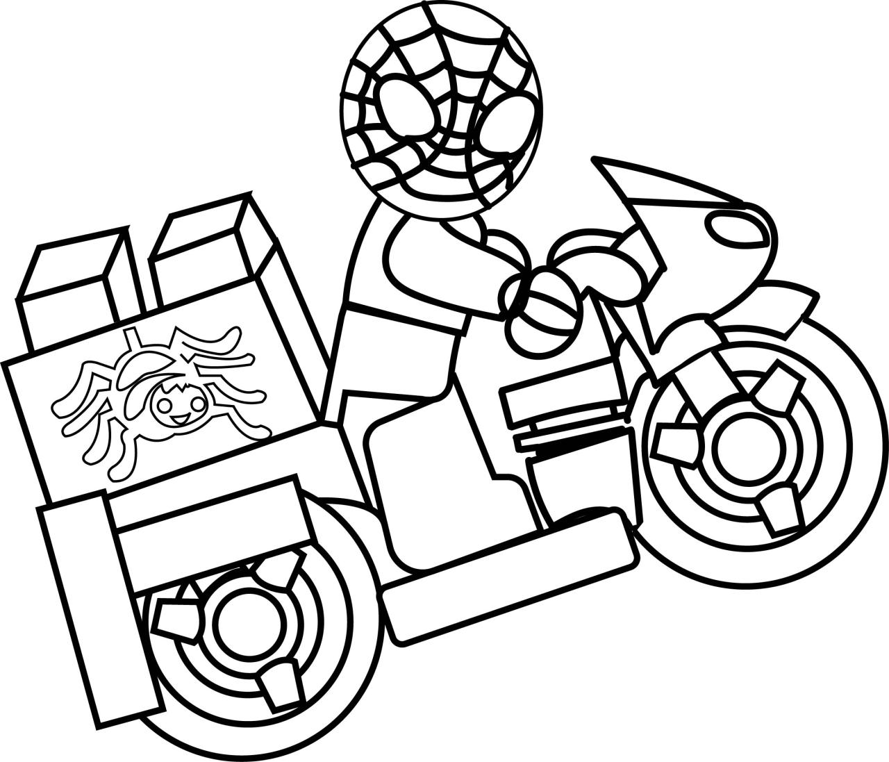 Spiderman Car Coloring Pages at Free printable