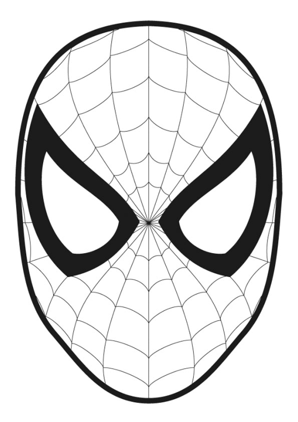 Printable Spiderman Mask Coloring Pages