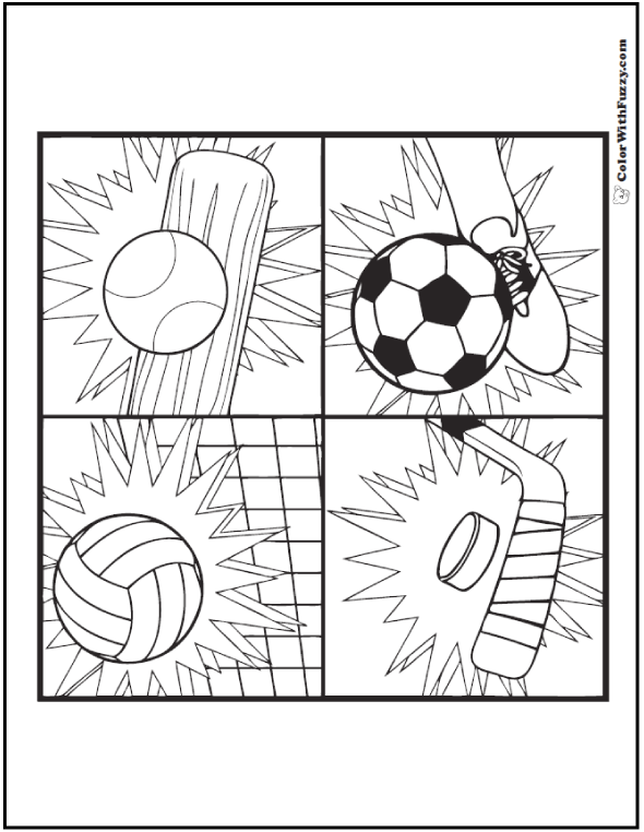 Sports Coloring Pages For Kindergarten
