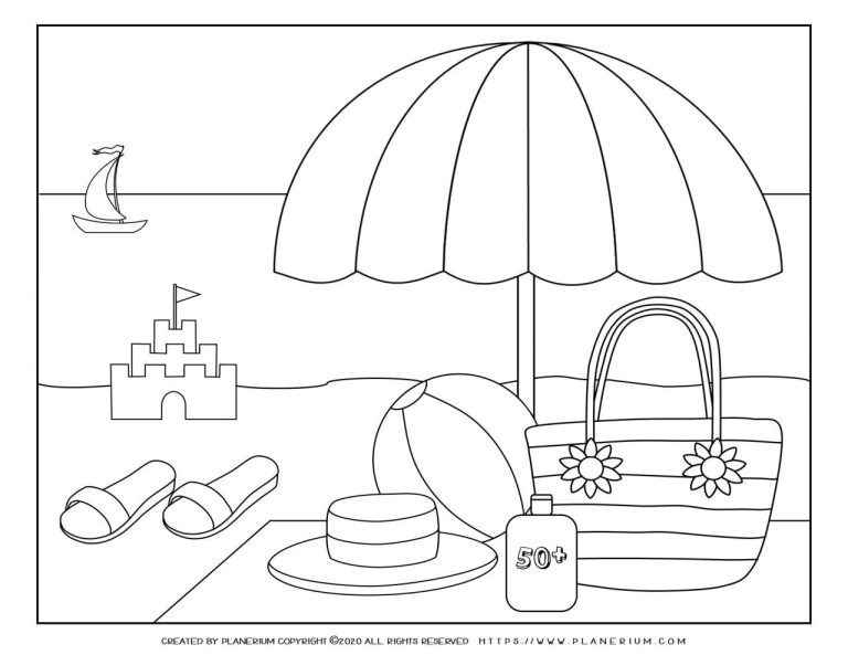 Coloring Pages Beach