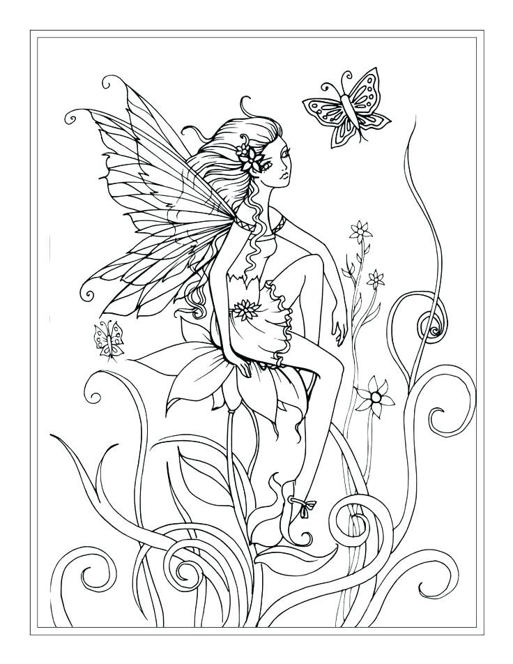 Flower Fairy Coloring Pages Printable