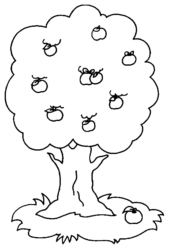 Tree Coloring Pages For Kindergarten