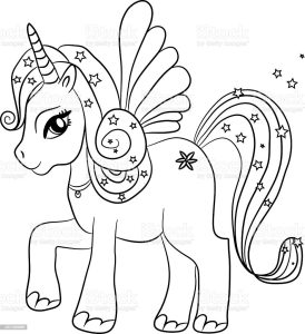 Unicorn Coloring Page For Kids Stock Illustration Download Image Now