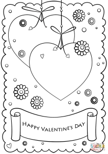 Happy Valentine's Day coloring page Free Printable Coloring Pages