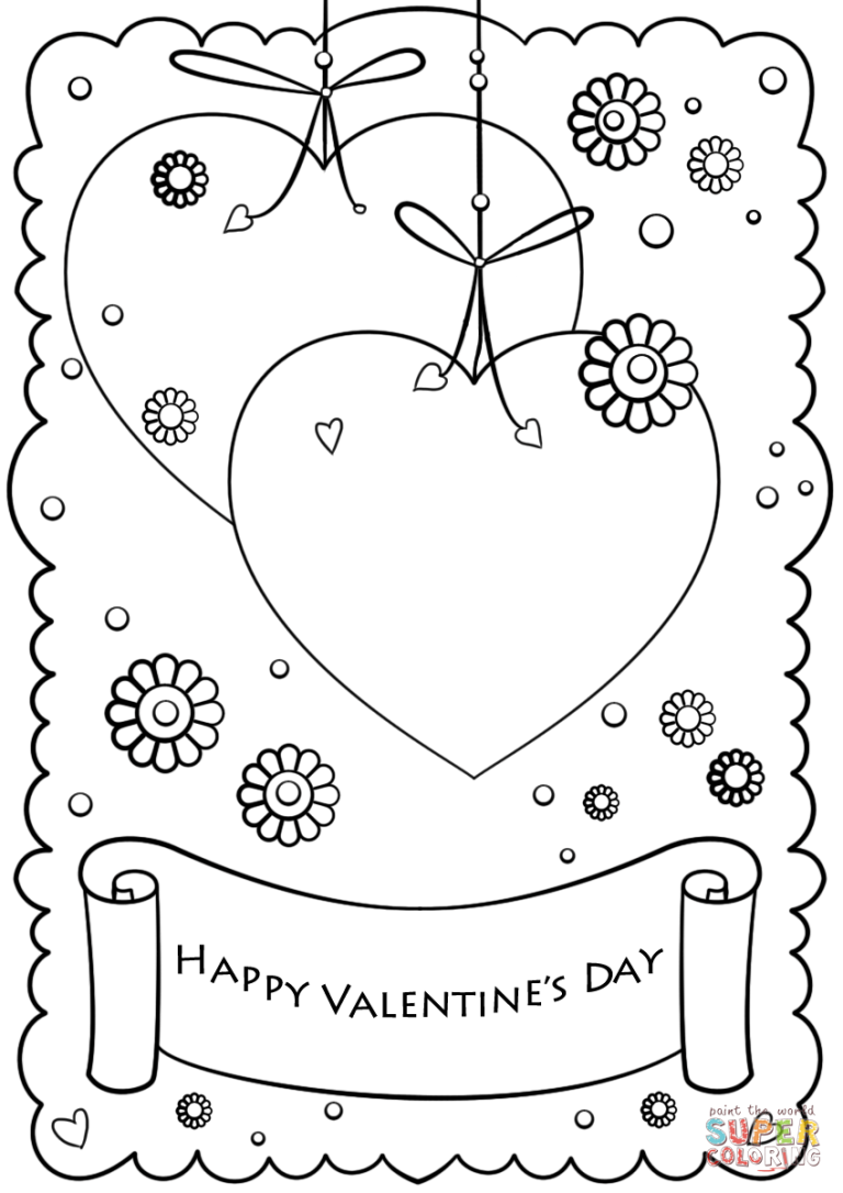 Happy Valentines Day Coloring Pages