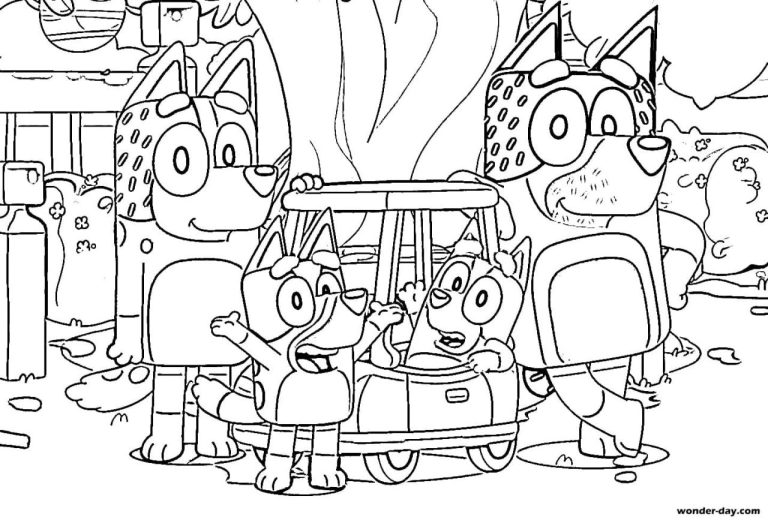 Bluey Colouring Pages To Print