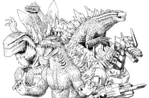 Godzilla Vs Kong Mechagodzilla Coloring Pages Godzilla Coloring Pages