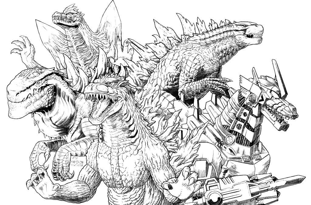 Godzilla Vs Kong Coloring Pages