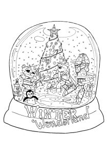 Snowglobe Coloring Pages Best Coloring Pages For Kids Christmas