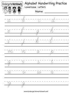 Practice Alphabet Handwriting Worksheets A To Z