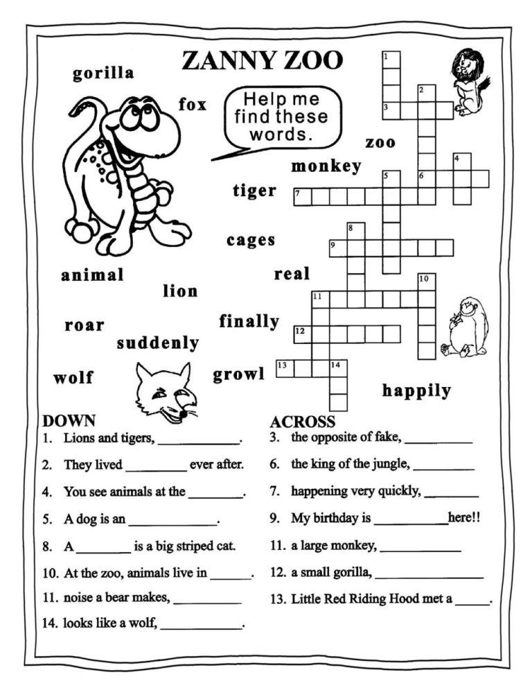 Vocabulary Activity Sheets For Grade 3 English