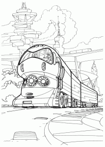 Coloring page The hightech train