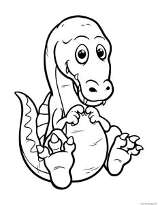 Dinosaur Cute Baby Spinosaurus Coloring Pages Printable