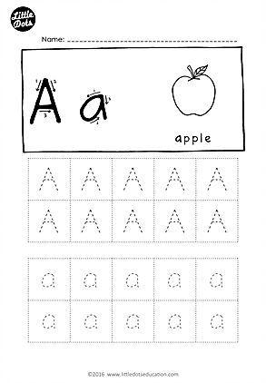 Alphabet Handwriting Worksheets A To Z Preschool Printable Tracing Letters