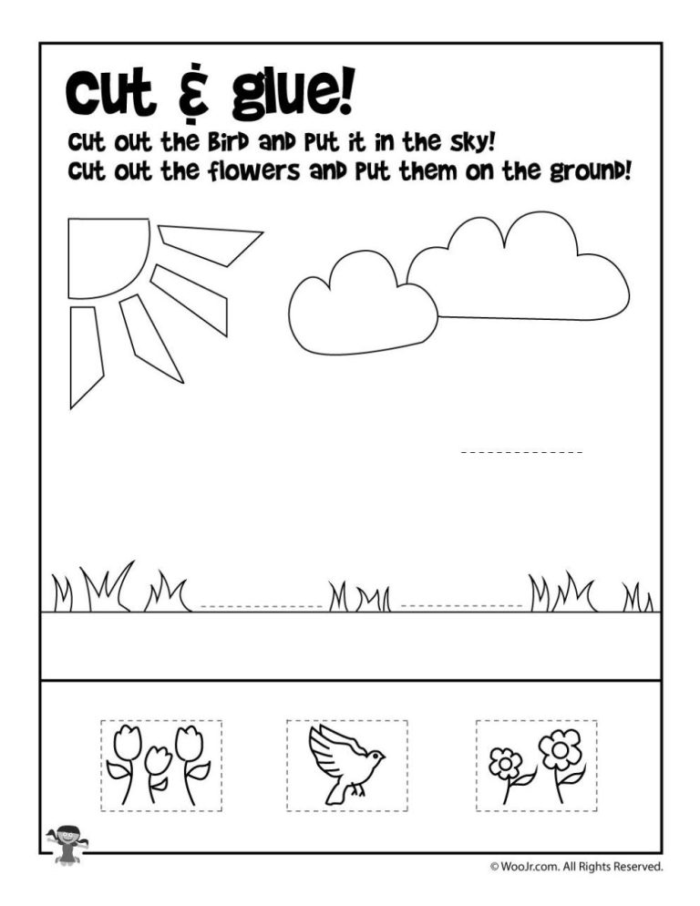 Free Cutting Worksheets For Kindergarten