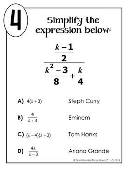 Simplifying Complex Fractions Worksheet With Answers
