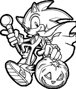 cool Sonic The Hedgehog Halloween Pumpkin Coloring Page Pumpkin