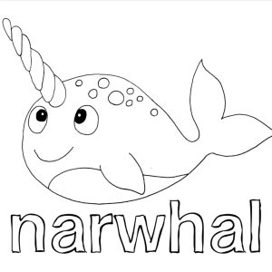 Cute Narwhal Coloring Page Coloring Page Blog