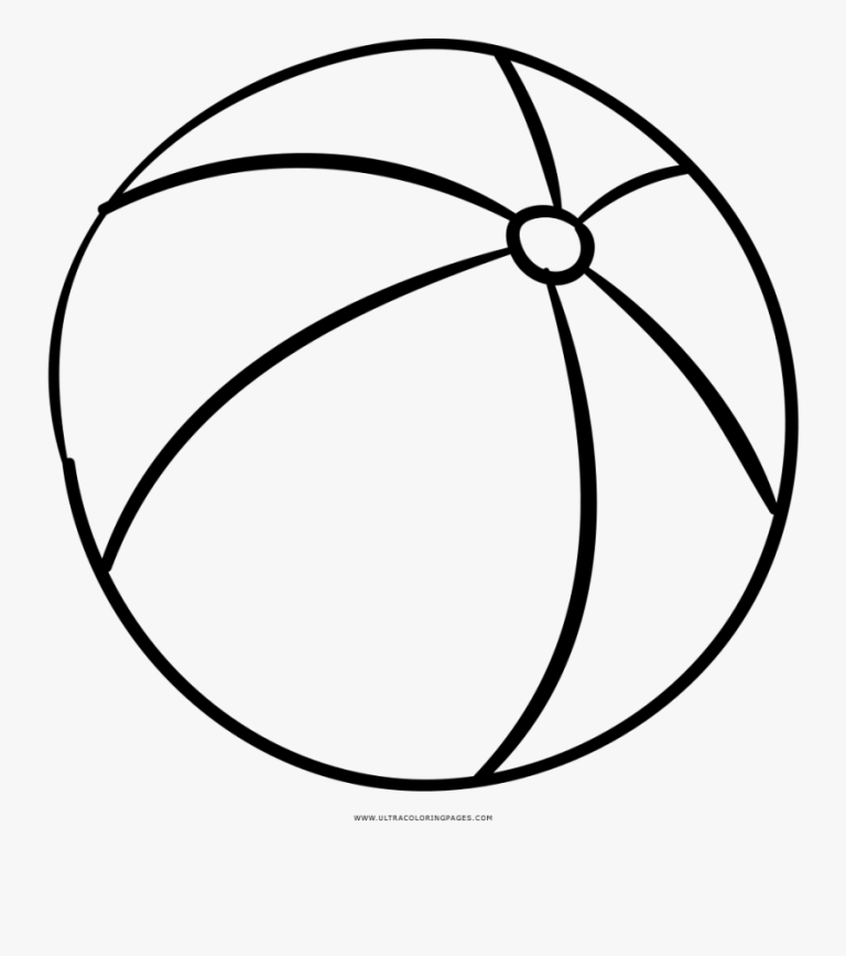 Coloring Page Beach Ball