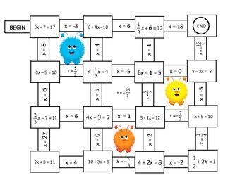 Two Step Equation Maze Answer Key Pdf