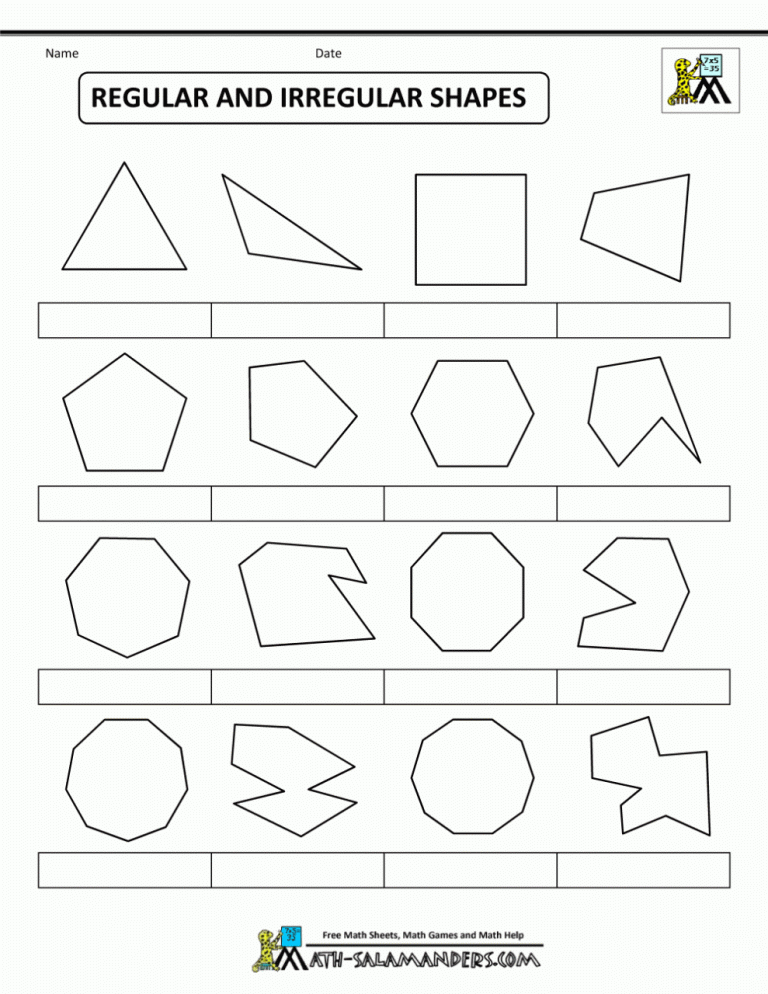 5th Grade Polygons Worksheet