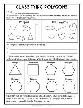 4th Grade Grade 4 Polygons Worksheet