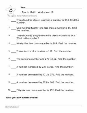 Easy Math Problems For 7th Graders With Answers