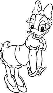 Adorable Daisy Duck Coloring Page Coloring Sun Disney drawings