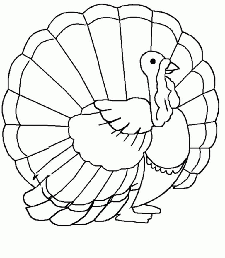 Printable Turkey Coloring Pages