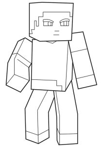 Steve Skin highquality free coloring from the category Minecraft
