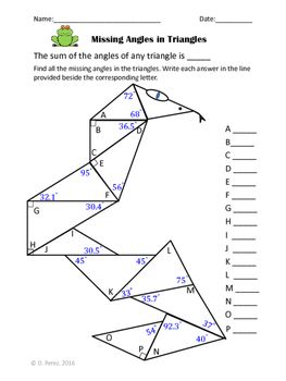 Answer Key Triangle Sum Theorem Worksheet Answers