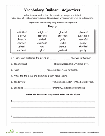 Vocabulary Building 6th Grade Vocabulary Worksheets Pdf