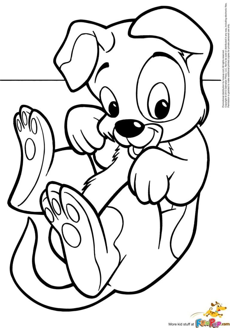 Printable Coloring Pages Puppies