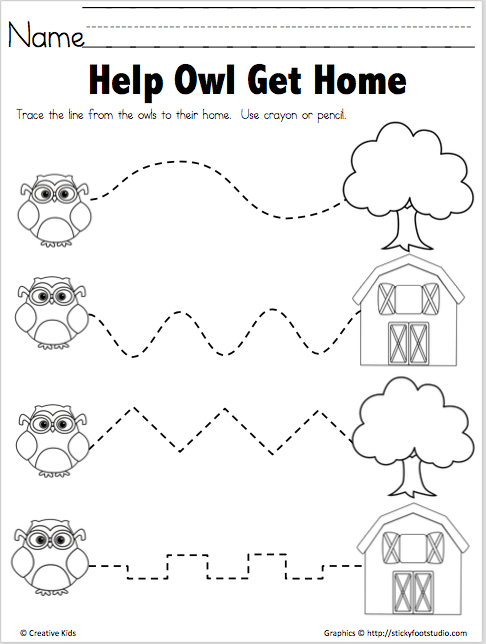 Tracing Worksheets For 3 Year Olds Free Printable