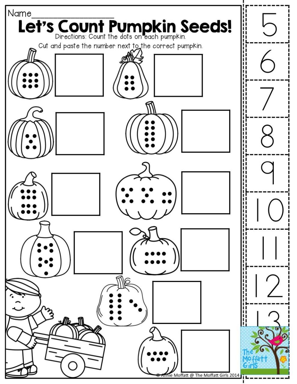 Fall Cutting Worksheets For Kids