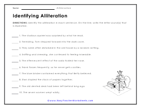 5th Grade Alliteration Worksheets With Answers