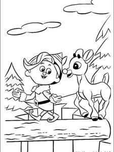 rudolph the red nosed reindeer coloring page. Following this is our