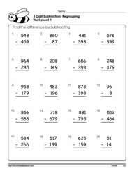 Three Digit Addition And Subtraction With Regrouping Free Worksheets