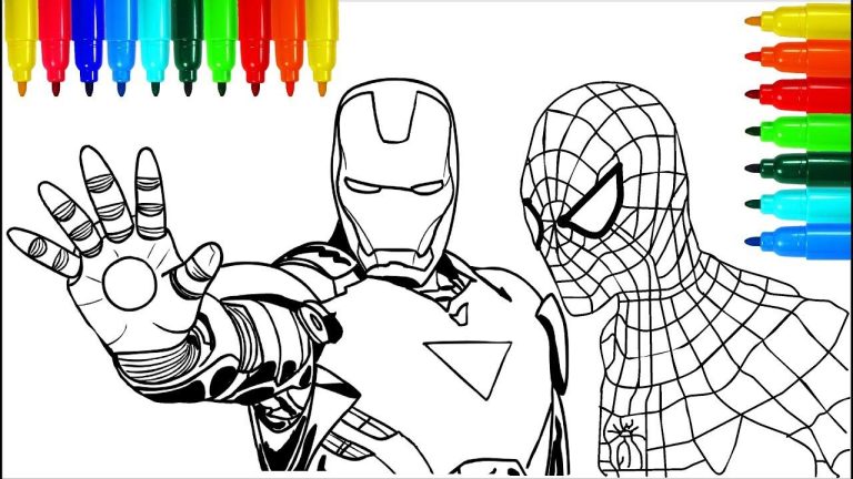 Iron Spiderman Coloring Pages