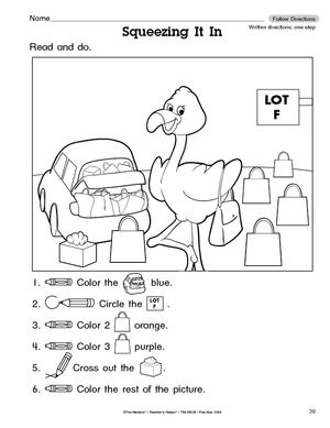 Following Directions Worksheet For Grade 2