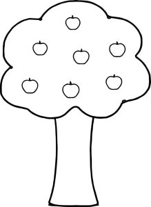 Colouring Pages Of Apple Tree Coloring Pages