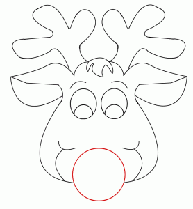 Reindeer Head Coloring Pages Coloring Home