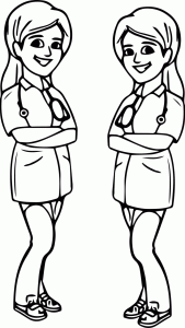 Woman Doctor Coloring Pages Coloring Home
