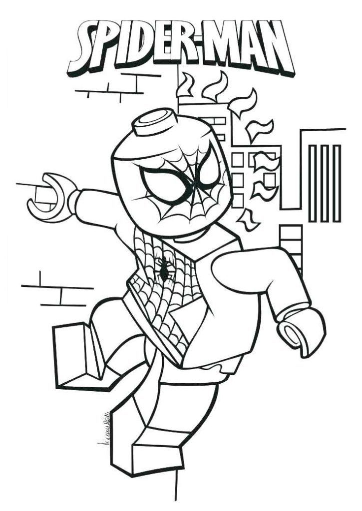 Spider Man Lego Coloring Pages